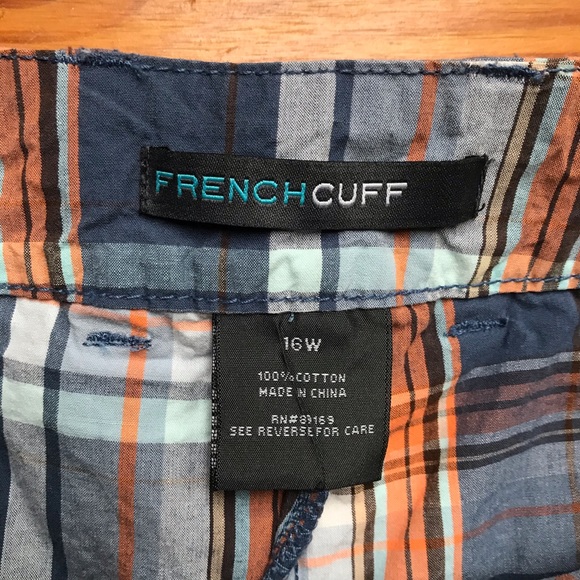 French Cuff Blue Orange Plaid Skort, EUC, 16W - Picture 3 of 11